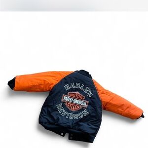 Harley-Davidson Black and Orange Jacket with Logo